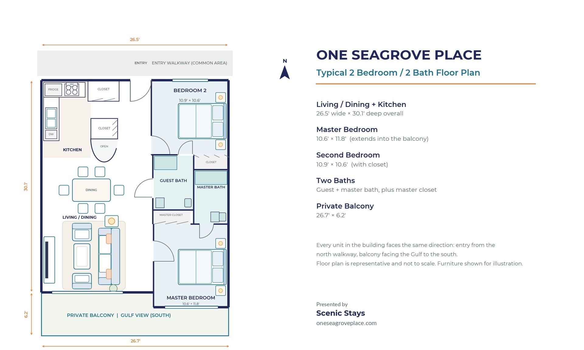 Resort One Seagrove Place floorplan