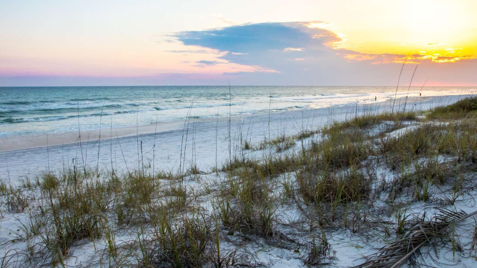 coastal landscape at sunset