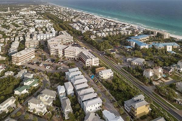 Aerial view of 30a homes