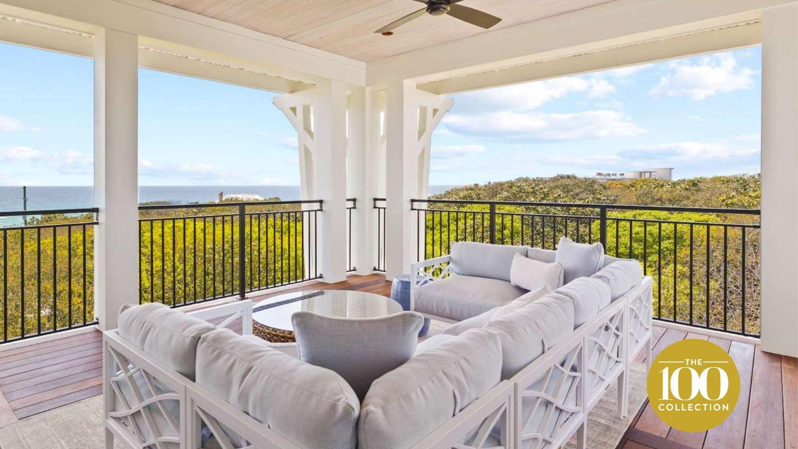 outdoor balcony of a luxury vacation rental